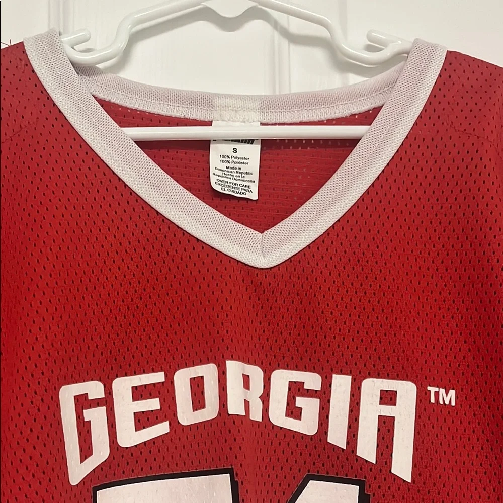 Kids Red Georgia Sports Jersey - Picture 4 of 6